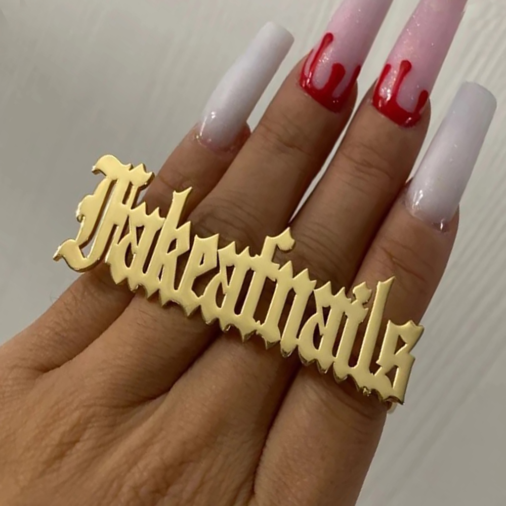 Initial Ring Custom - Niestandardowy pierścionek z imieniem dla mężczyzn