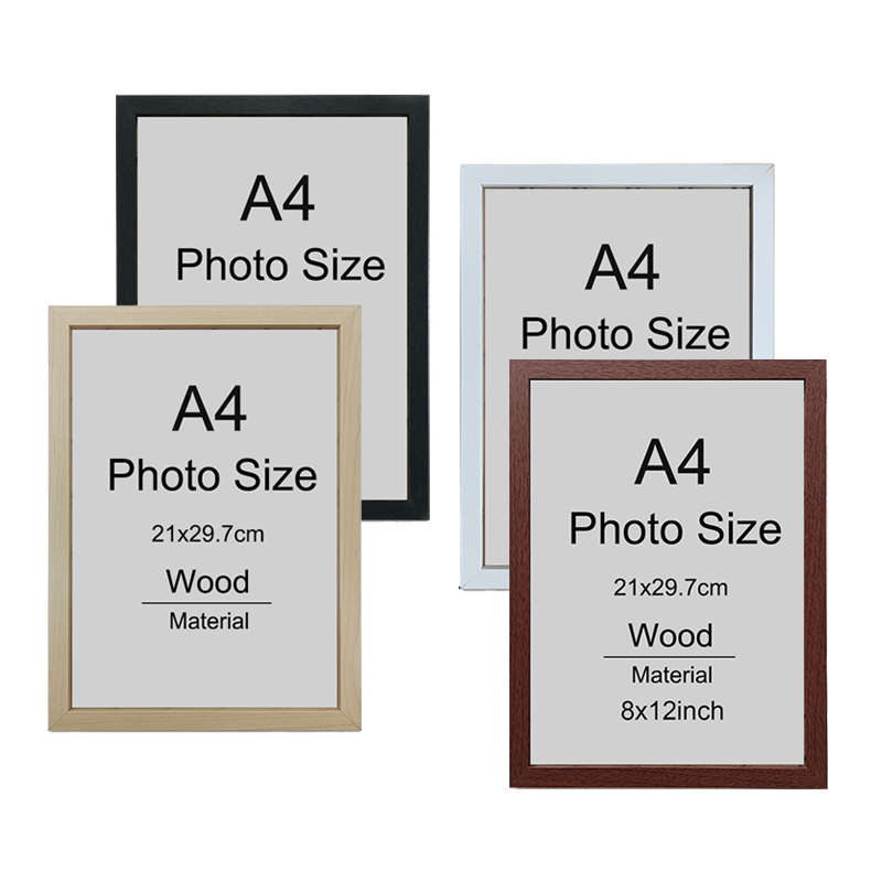 Engraved Wood Frame - 1/2/3 szt. Drewniana ramka na zdjęcia