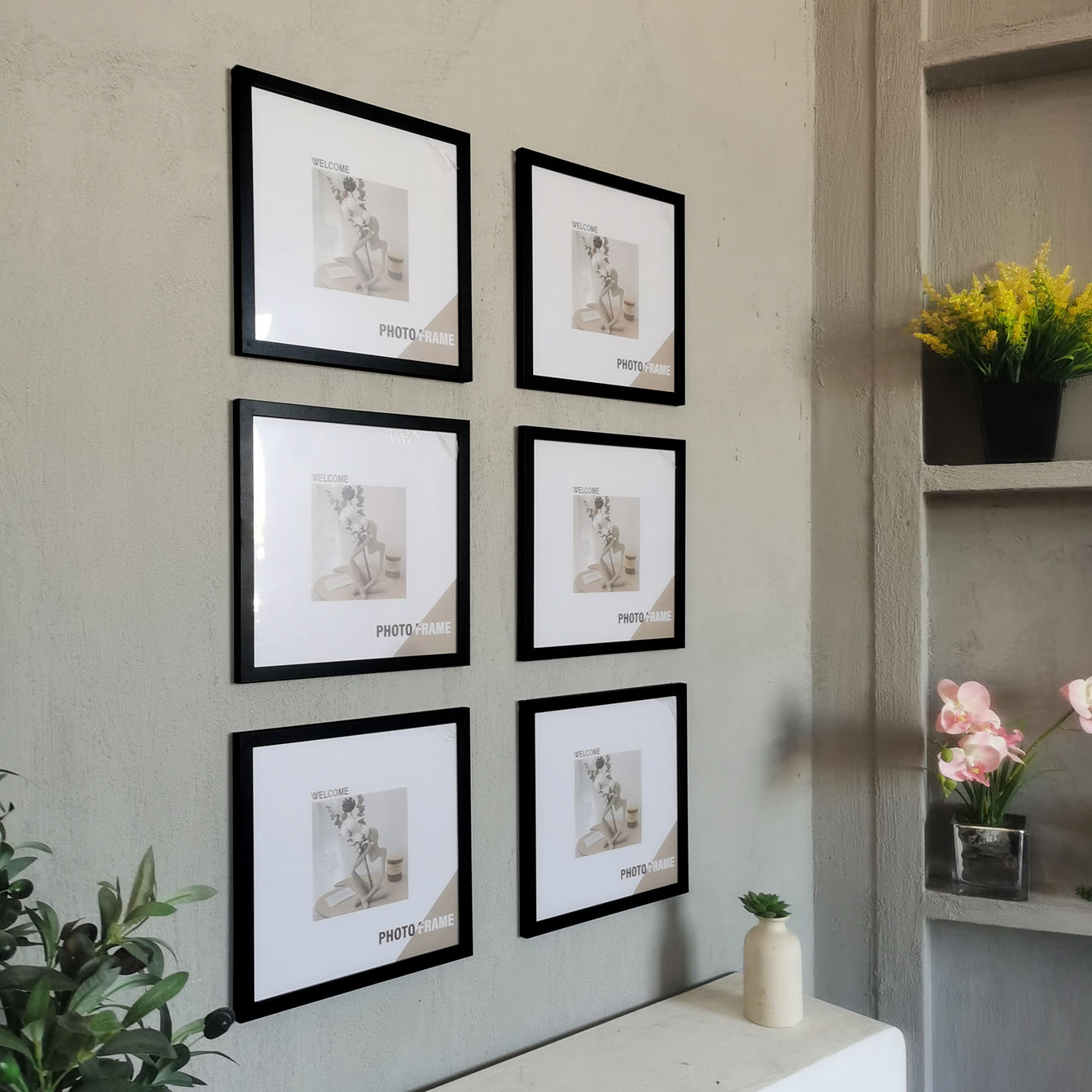 3 szt. Drewniane kwadratowe ra – Engraved Wood Frame recenzja i cena