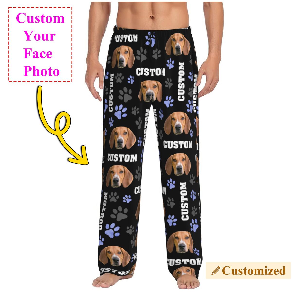 Męskie spodnie do spania z wła – Pet Portrait Custom recenzja i cena
