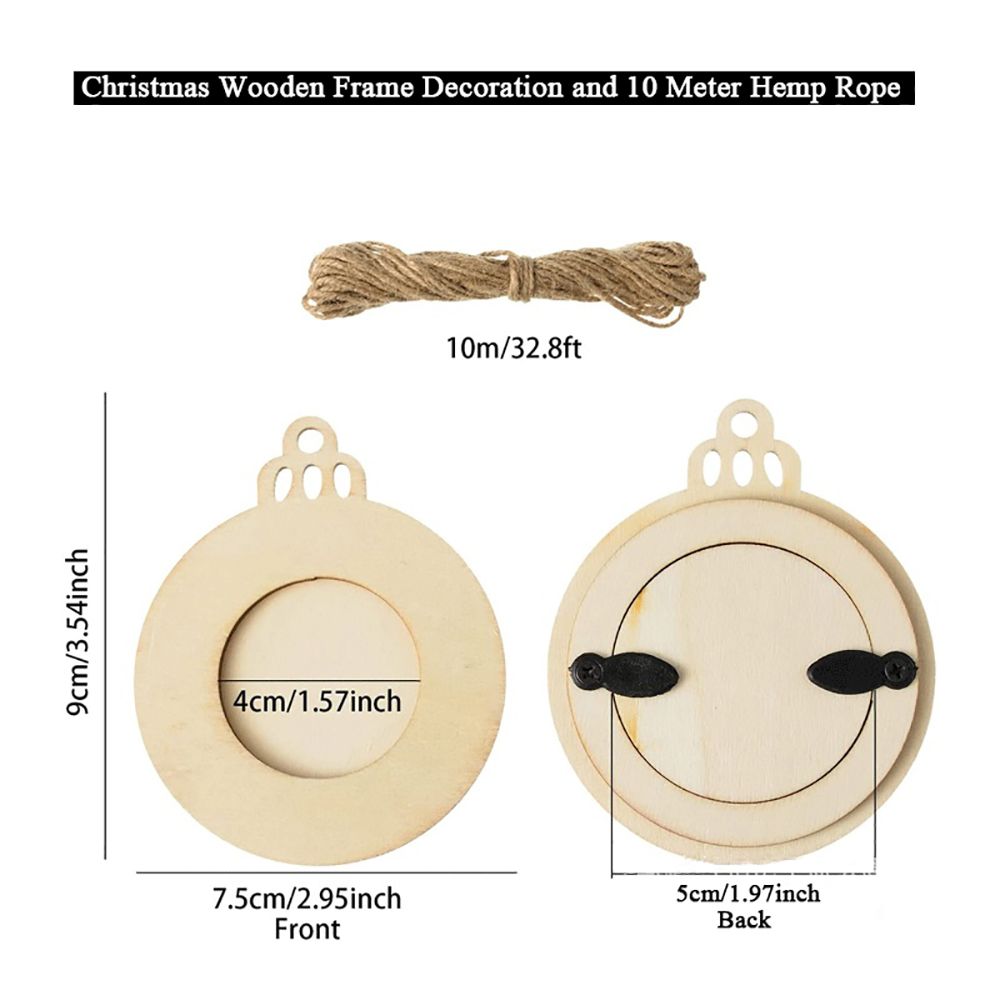 10 szt. Świąteczne ozdoby do r – Engraved Wood Frame recenzja i cena